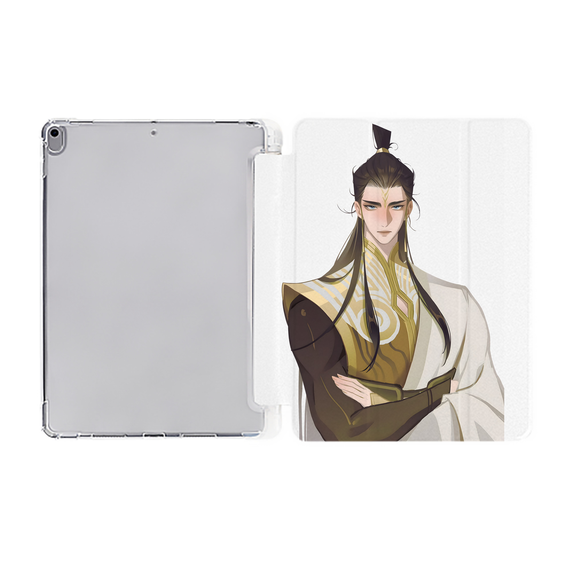 （画像用） Ne Zha 2 ナタ 魔童の大暴れ IPad ケース ペン収納付き 三つ折りスタンド PUレザー×シリコン 対応機種9.5/10.5/10.9インチ